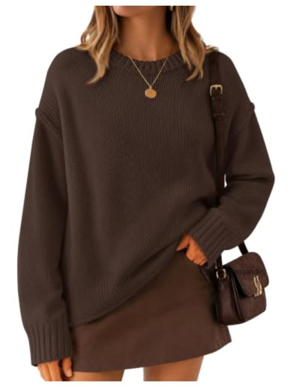 Oversized Chunky Crewneck Long Sleeve Pullover Sweater